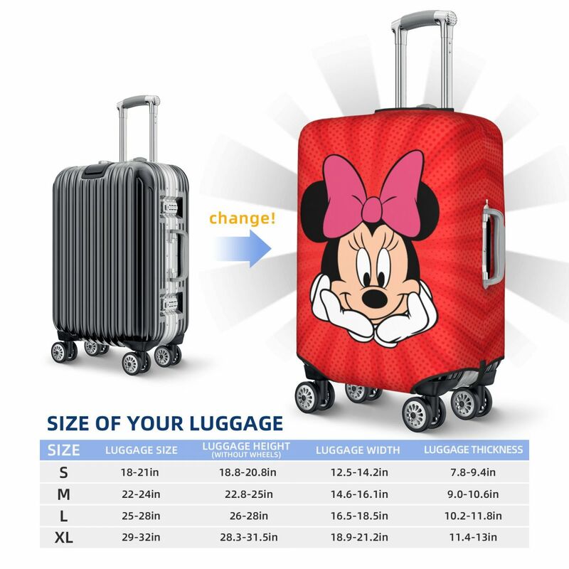 Pelindung koper anti debu, pelindung penutup koper kustom Mickey Mouse anti debu 18-32 inci