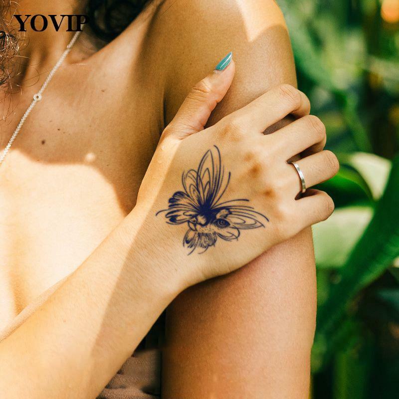 Etiqueta do tatuagem da borboleta 3d, 1 parte, descartável, impermeável, para o pé, braço, arte