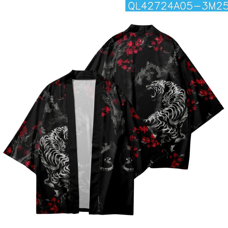 Traditionellen Haori Tiger Drucken Cosplay Kimono 2022 Frauen Männer Harajuku Japanischen Strand Yukata Streetwear Strickjacke Asiatischen Kleidung