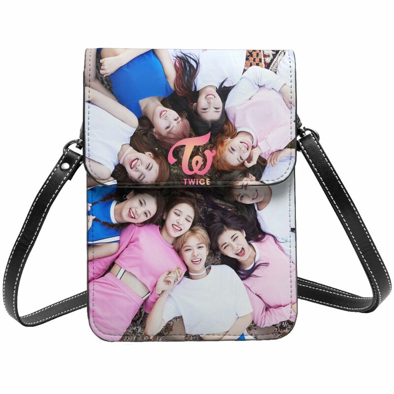 Кошелек кросс-боди Kpop для двойной девушки, сумка для сотового телефона, сумка на плечо, кошелек для сотового телефона с регулируемым ремешком