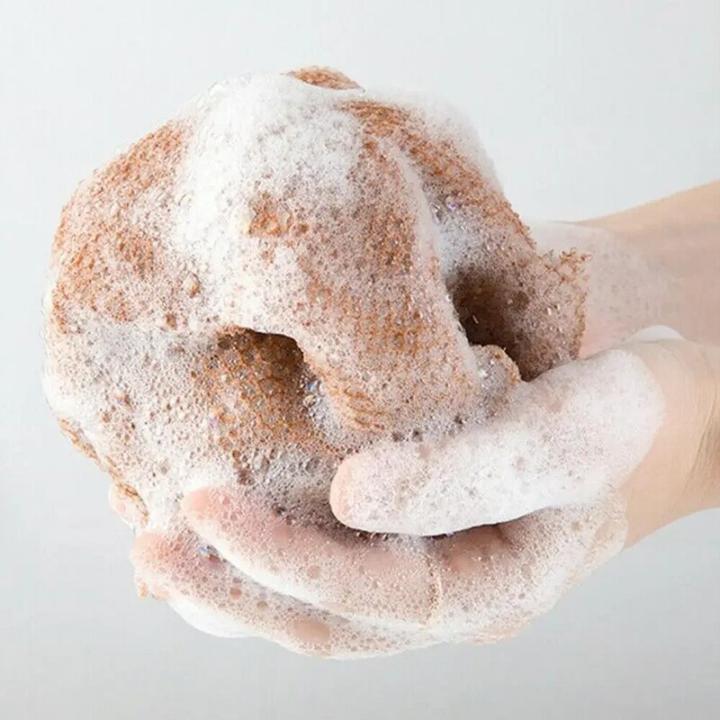 1pc Nylon Mesh Bath Shower Body Washing Clean Exfoliate Puff Scrubbing Towel Cloth Scrubber Soap Bubble For The Bath Like random
