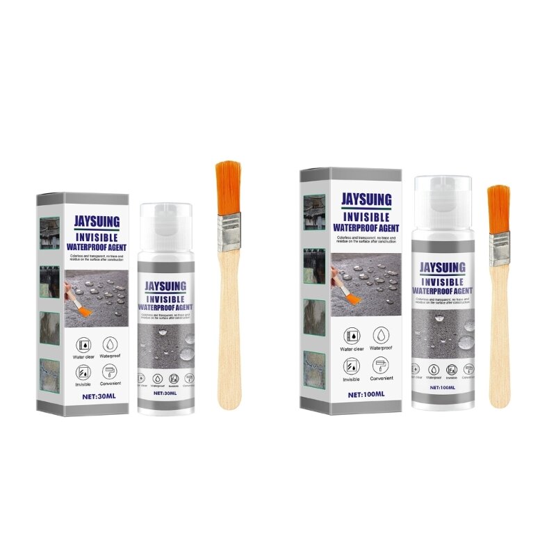 Y1UU Invisible Waterproofing Agent Isolation Sealant Emulsion 30/100ml Long lasting Agent for Bathrooms Walls Tiles Roof