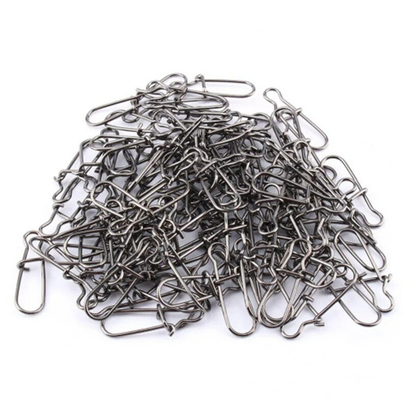 100PCS Fishing Clip Connector Steel Carps Accessories Surfcasting Catfish Spinning 2022 New Items All For summer Sports Kits Set