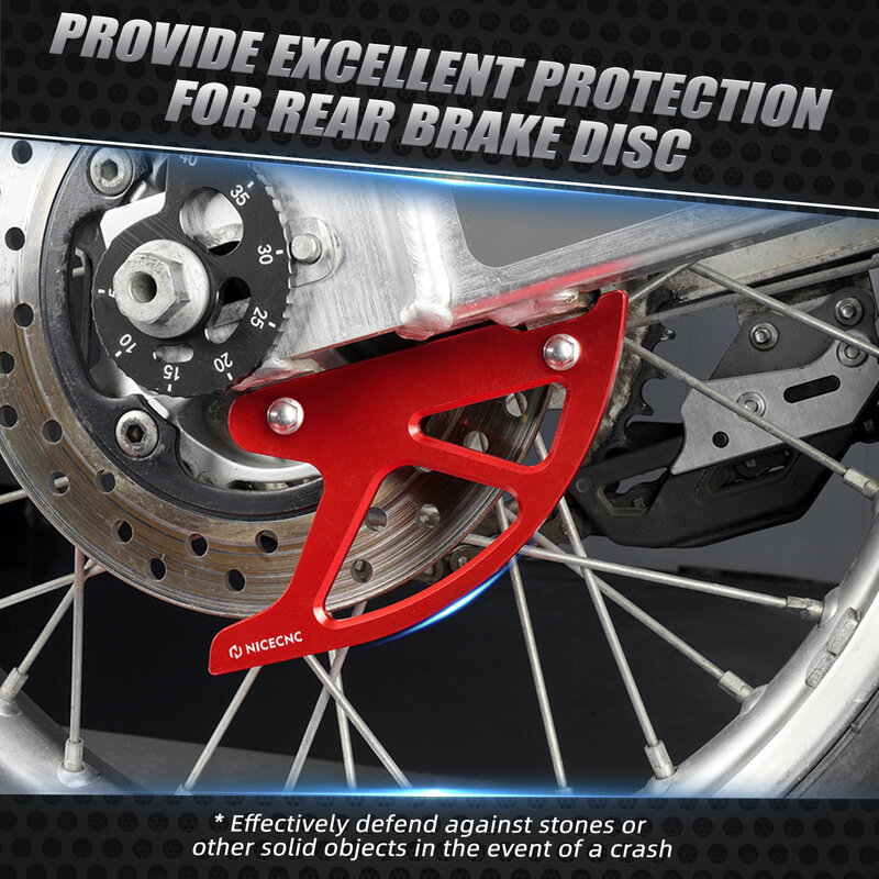 NICECNC Rear Brake Disc Guard For Honda XR250 90-04 XR600R 91-00 XR400R 96-04 XR650L 93-22 XR 250 600 400 R 650LCover Protector