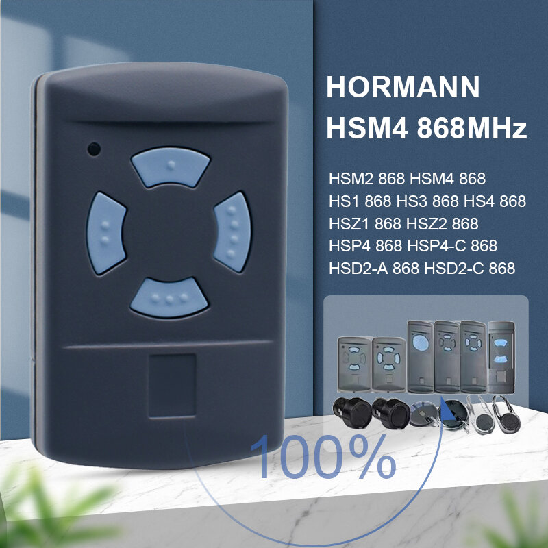 HORMANN Télécommande pour portail de garage HORMANN HSM2 HSM4 Émetteur portatif 868 MHZ 868.35mhz HS1,HS2,HS4 ,HSE2,HSE4,HSZ1,HSZ2,HSP4,HSP4-c,HSD2-A,HSD2-c
