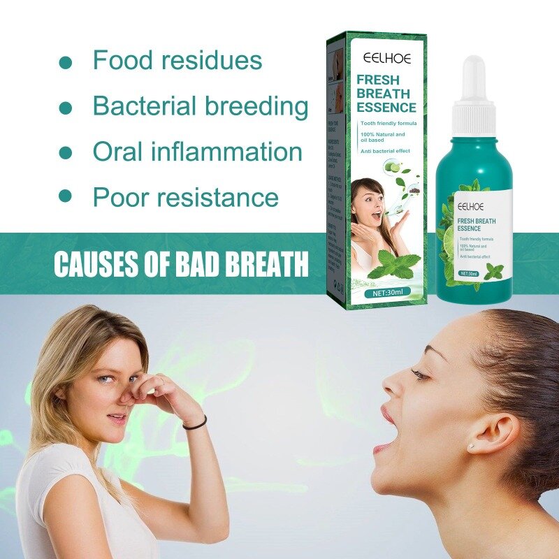 Breath Freshener Serum Bad Breath Mint Flavor Artifact Women Men Portable Breath Kissing Mouth Smell Removing Cleaning Essence
