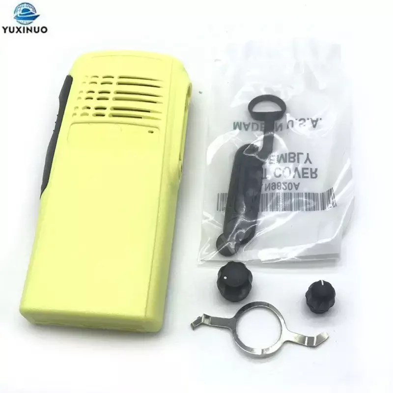 Housing Case Front Cover Shell Surface+ Dust Cover+ Knob For Motorola GP328 GP340 PRO5150 PRO5350 GP5150 Radio Kits Black/Yellow