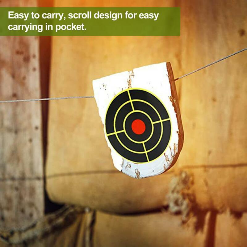 Stiker Target portabel, stiker gulung Target warna cerah, stiker stik kupas untuk Aksesori tembakan 100/200 buah