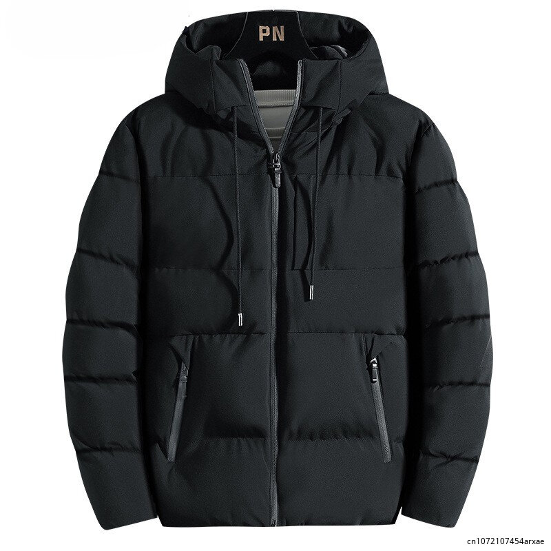 Fashion Parkas Male Thick Winter Overcoat Men's Casual Jacket Hat Warm Long Windbreaker 2023 Classic Windproof Business Hombre