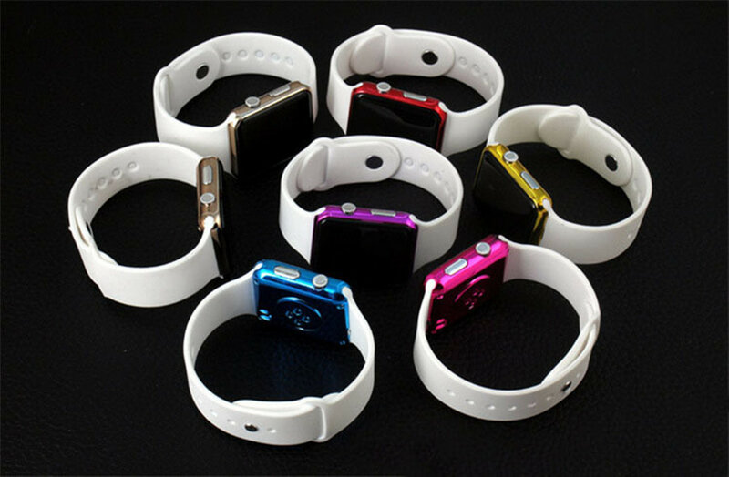 Jam tangan karet silikon LED, arloji gelang olahraga Unisex tahan air Digital baru
