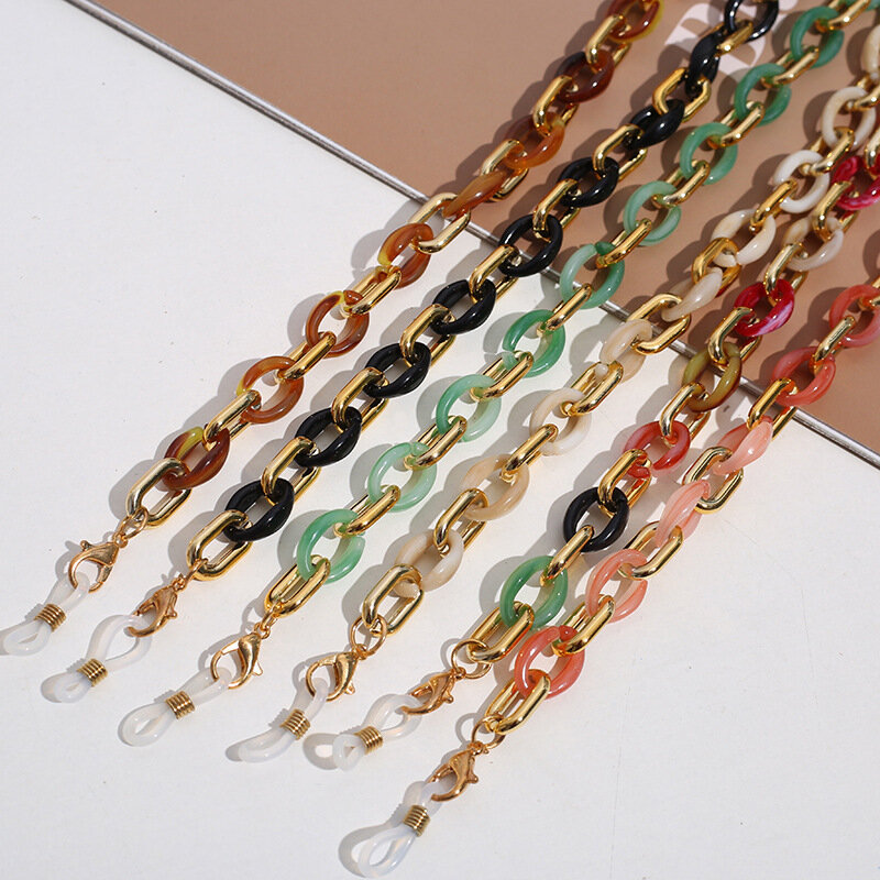 Trendy novo aço inoxidável cor personalizada de alta qualidade acetato acrílico mulheres pingente colar versátil presente da jóia