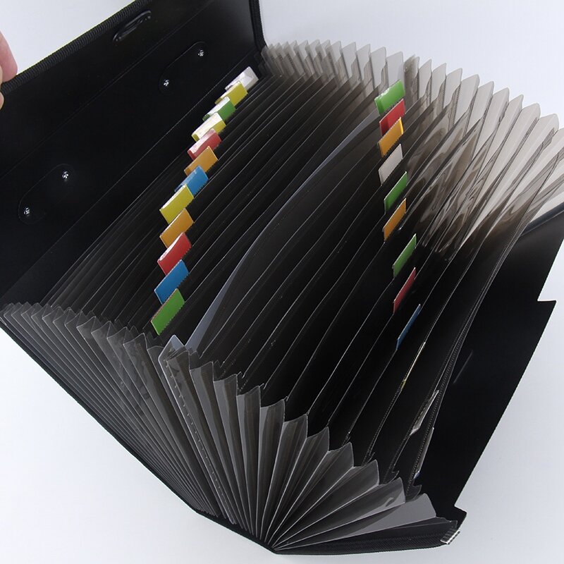 26 Pockets Expanding File Folder Organizer Briefcase Waterproof Business Filing Box With Handle Office Supply