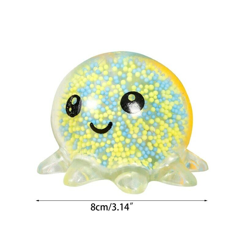 Cartoon Sponge Octopus Decompression TPR Toy for Students Calm Desktop Decor