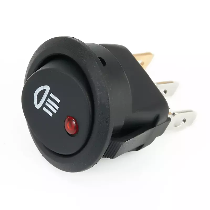 Interruptor basculante de encendido y apagado para coche, Luz antiniebla Led roja, interruptores de símbolo, botón redondo de 12V, reemplazo, 23mm