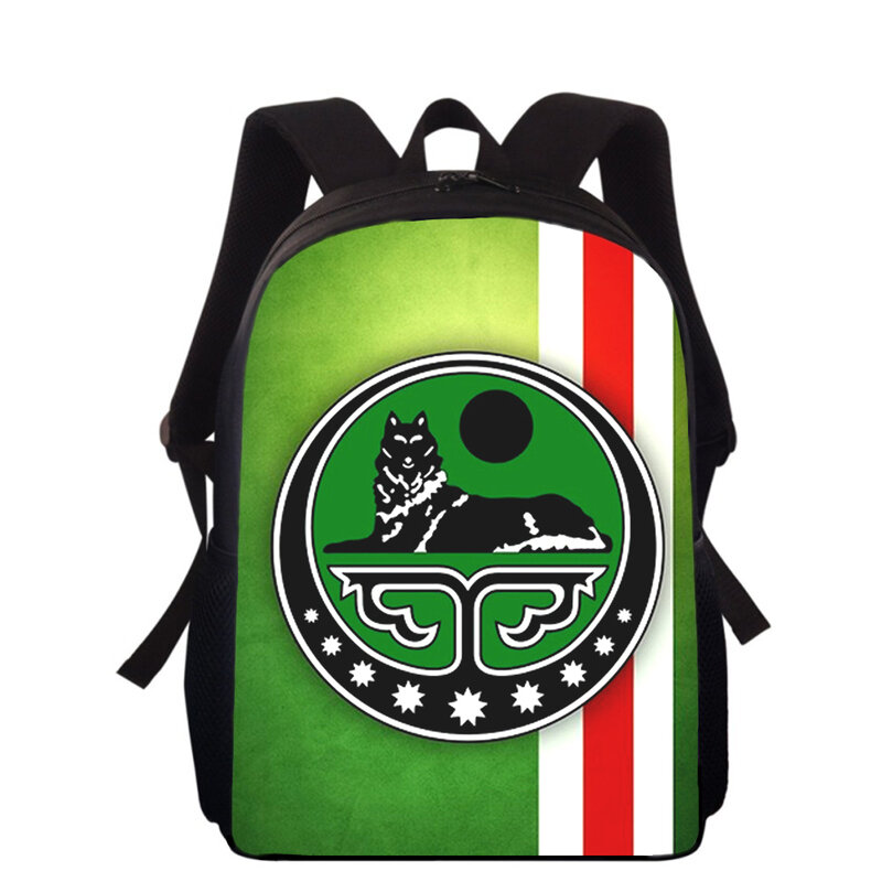 Чеченский флаг Республики, детский рюкзак с 3D рисунком 16 дюймов, рюкзак для учеников, школьные сумки для книг