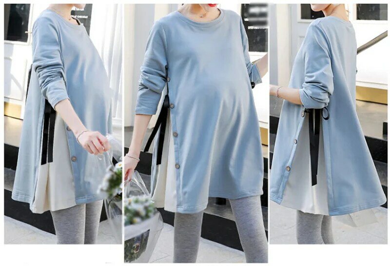 Nuovo maglione da donna incinta a maniche lunghe allentato sottile primaverile e autunnale