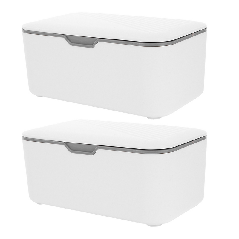 Wet Wipes Container, caixa de papel de tecido, suporte recarregável, dispensador para caixa do bebê, banheiro, 2 pcs