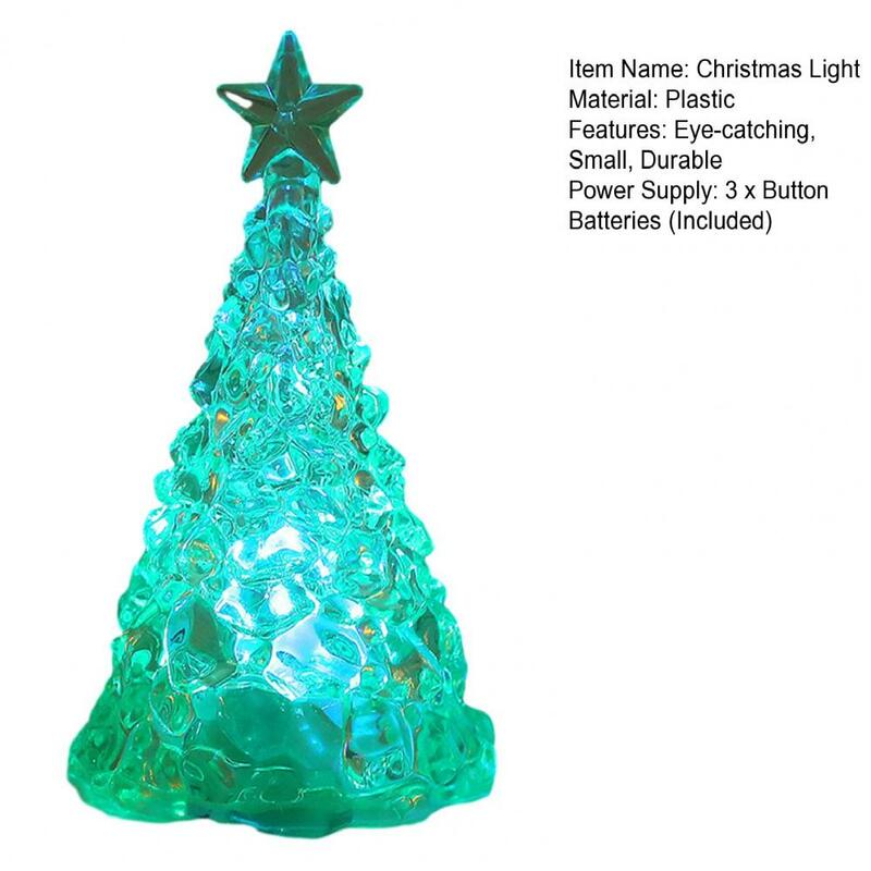 Luce dell'albero di natale luce notturna alimentata a batteria incandescente illumina la lampada a forma di albero di natale per la decorazione festiva Navidad della festa in casa