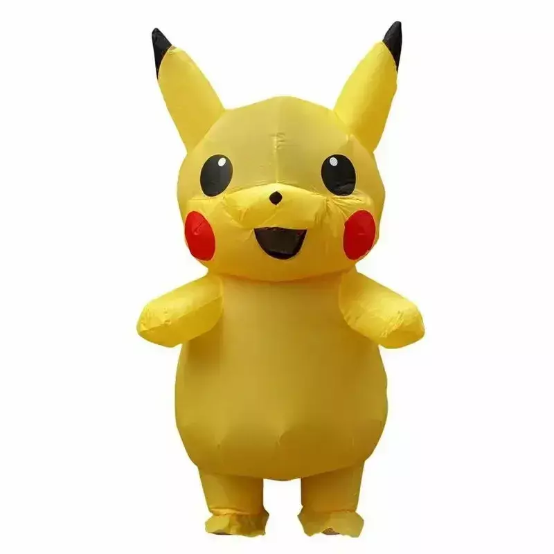 Ropa inflable de Pokemon Pikachu para niños y adultos, accesorios de muñecas, disfraz de Halloween, ropa de actuación, vestido de dibujos animados, lindo