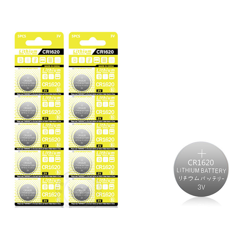 시계 자동차 원격 제어 계산기 저울 면도기 CR1620 배터리, CR 1620 3V 버튼 배터리, DL1620 BR1620 리튬 코인 셀