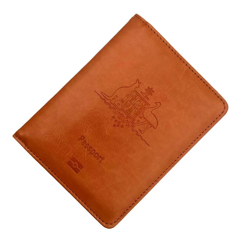 Кожаный держатель для паспорта с защитой от кражи