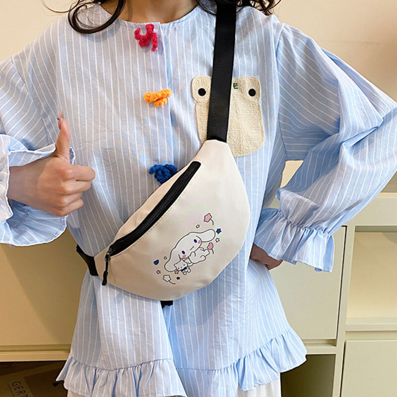 Водонепроницаемая нагрудная сумка Sanrio в рулоне корицы, портативная Фотосумка для весны и лета, 1 шт.