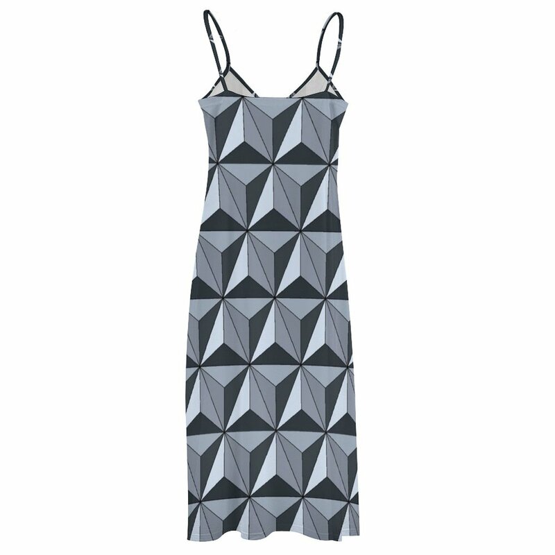 スペース-シルバーのノースリーブドレス,女性用のエレガントな衣装,かわいい,ビーチウェア