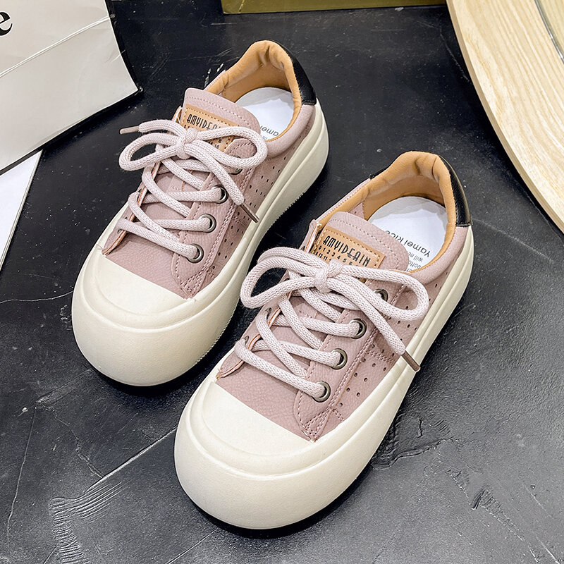 2023 Brand Shoes for Women Lace Up Women's Vulcanize Shoes Fashion Women Sneakers Lace Up Shoes Women Versatile Sneakers