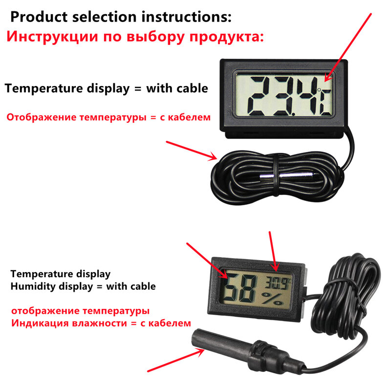 Termómetro digital LCD para interiores, sensor de temperatura práctico, en tamaño mini, con medidor de humedad y válvula con higrómetro para interiores