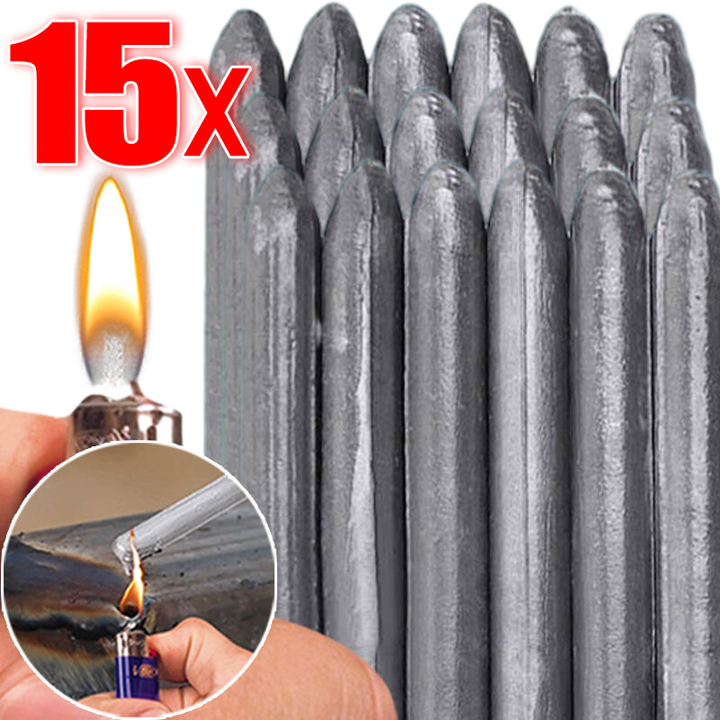3/15 buah batang las suhu rendah kit peralatan reparasi batang Solder baja tahan karat aluminium besi tembaga mudah meleleh Universal