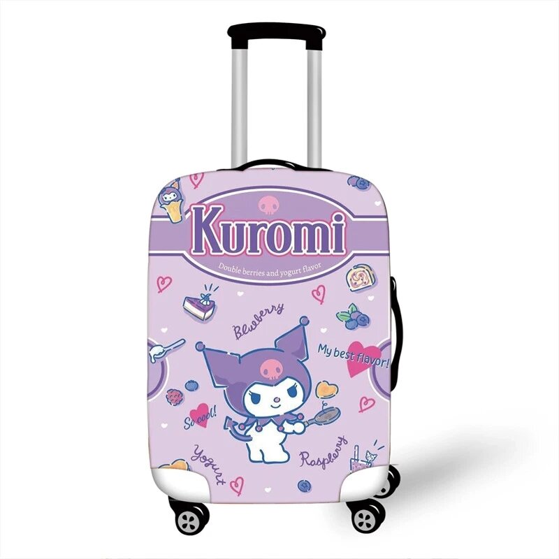 Funda protectora de equipaje con diseño de dibujos animados, cubierta elástica gruesa con cremallera para maleta de 18-32 pulgadas, accesorios de viaje