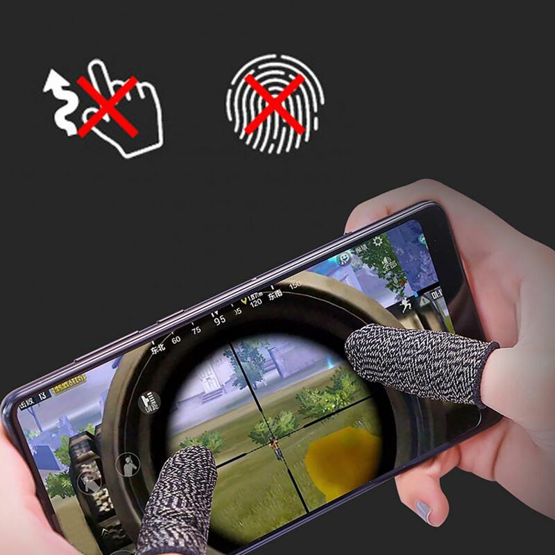 Protège-doigts en fibre de nylon anti-rayures pour écran tactile, protège-doigts de jeu mobile, jeux de divertissement et de sport, 1 paire