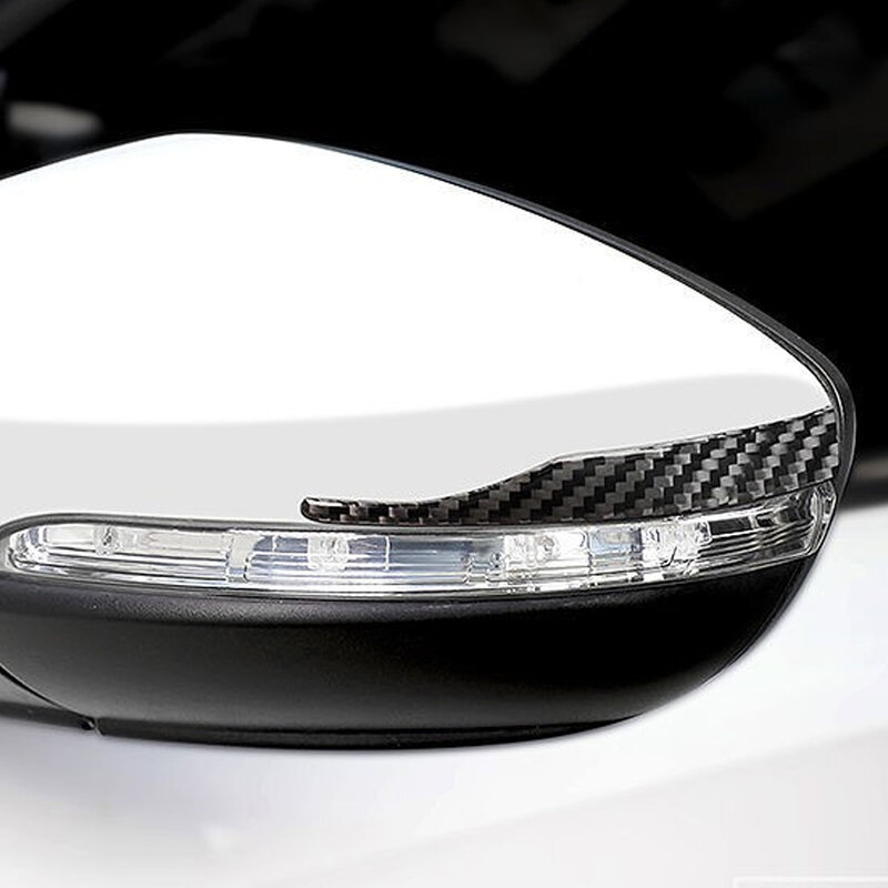 2pcs Carbon Fiber Anti-collision Bumper Sticker Rearview Mirror Anti-Rub Strips Protector For BMW E90 E60 F30 F34 F10 F20 X1