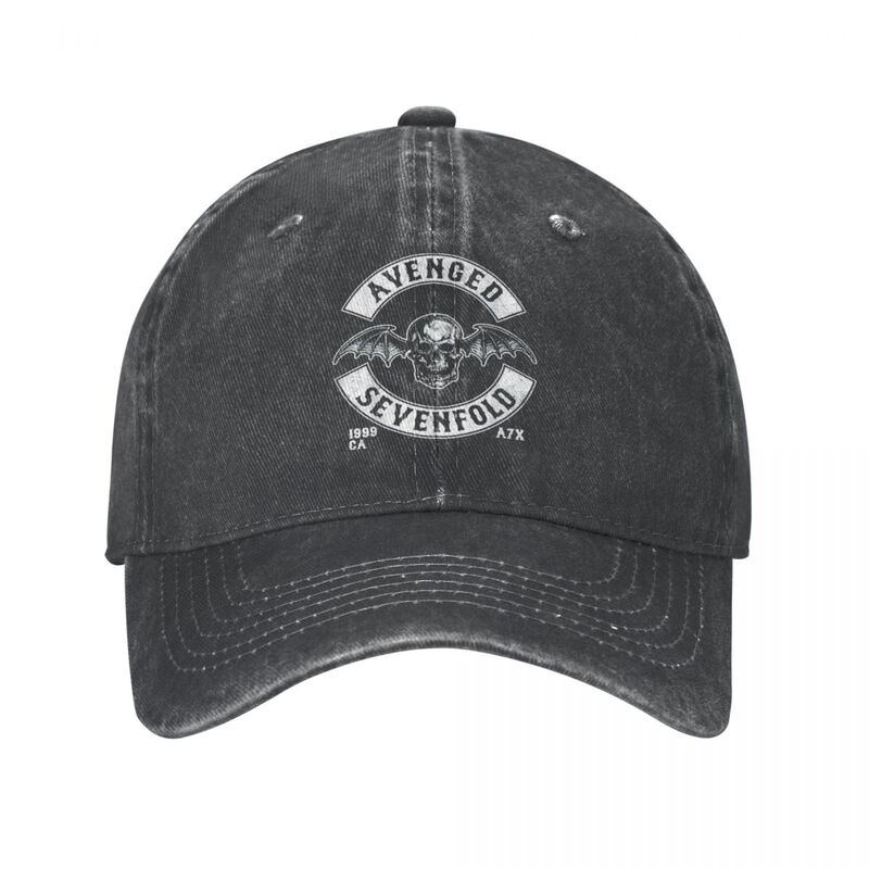 레트로 어벤져드 세븐폴드 락 야구 모자, 유니섹스 스타일, 고민 워싱 스냅백 모자, 야외 운동 모자