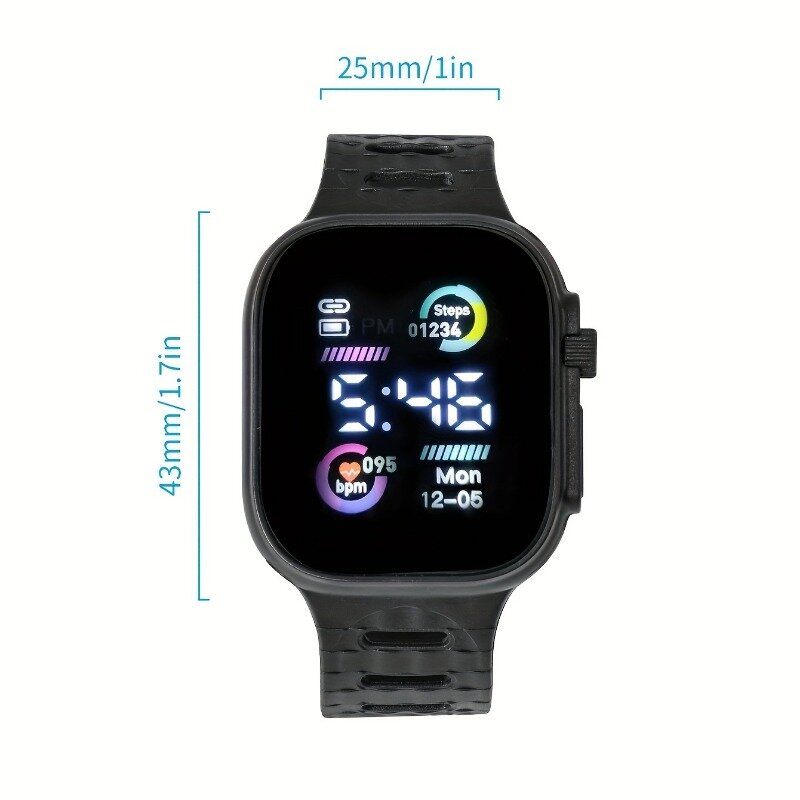 Reloj Digital LED para niños, relojes deportivos impermeables, Reloj Digital de silicona para niñas, Reloj electrónico informal para niños