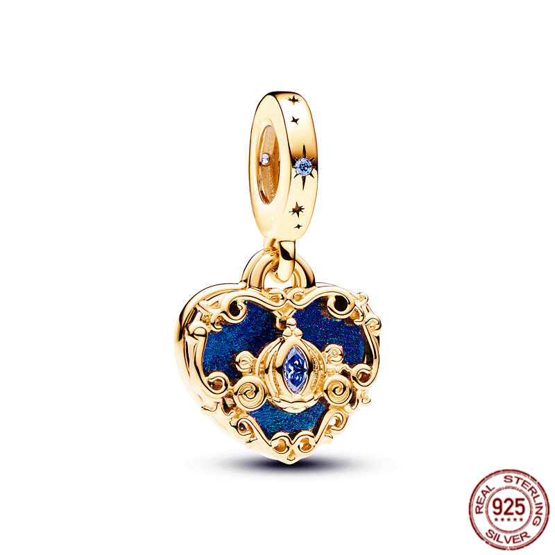 Breloques pendantes en argent regardé 925 pour femme, série plaquée or, perles adaptées au bracelet Pandora original, cadeau de bijoux à la mode bricolage, offre spéciale