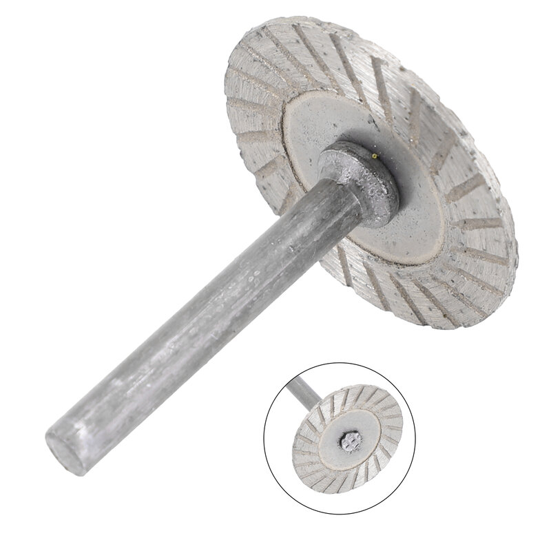 Cutting Blade Disc With Mandrel For Wood Metal Stone Granite Marble Cutting 2# 6mm Silver Saw Blade Cutting Circular