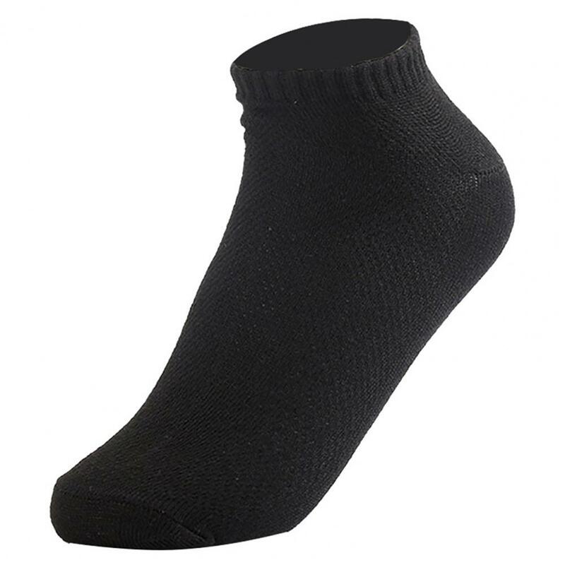 Unisex algodão meias esportivas, elástico absorvente nylon meias, respirável, para homens, estudante, corrida, tornozelo, para casa, plus size, 1 par