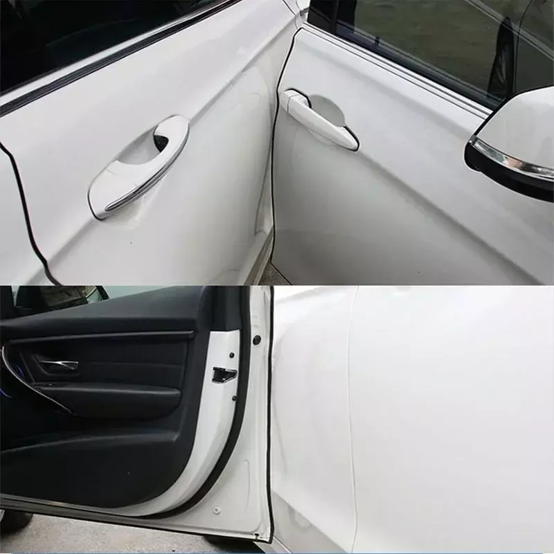 Universal Car Door Protection Edge Guards, U Tipo, Styling Faixa de moldagem, Rubber Scratch Protector, Trim Trip, 2 m, 5m