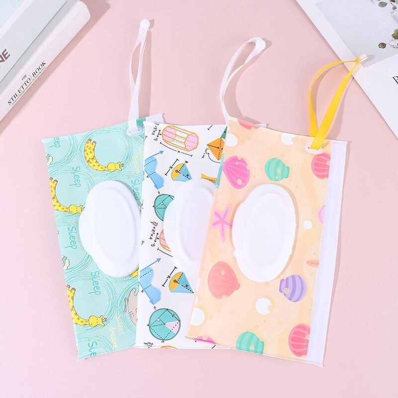 1Pc EVA Baby Wet Wipe Pouch Wipes Holder Case Flip Cover Snap-Strap Reusable Refillable Wet Wipe Bag Outdoor Useful Tissue Box
