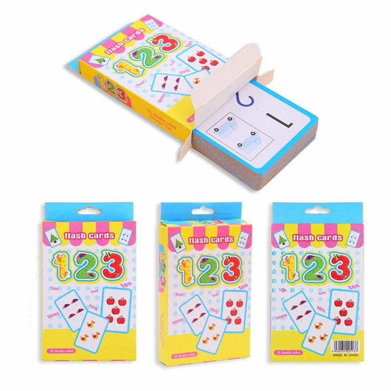 Giocattolo matematico per bambini carta tascabile per parole carte per l'apprendimento del bambino numero di lettera carta Flash carta di cognizione per bambini giocattolo educativo Montessori