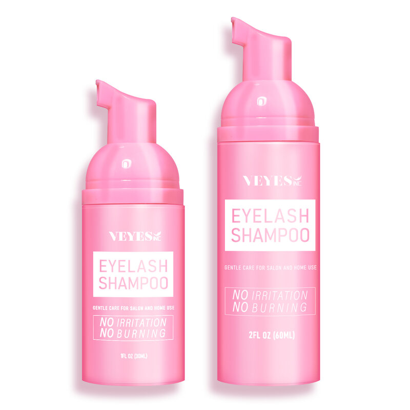 Veyes Inc Refreshing Eyelash Shampoo for Eyelash Extensions Veyelash Clean Mousse Gentle Cleansing Foam With Eyelash Wash Brush