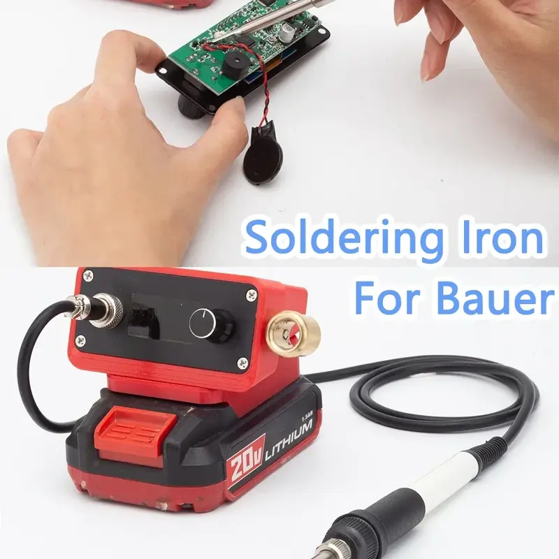 OLED T12 Solder besi tanpa kabel, Solder listrik stasiun untuk Bauer 20V Max baterai Lithium (baterai tidak termasuk)