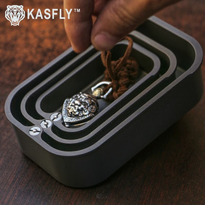 Kasfly liga de alumínio anti-pressão selado cigarro caixa de armazenamento edc caixa de jogo ao ar livre