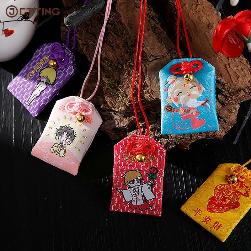 1pcs Kid Gift Pendant New Classic Japanese Prayer Imperial Amulet Omamori Fortune Success WorkGod Of Wealth Cartoon Blessing Bag