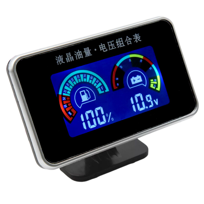 Car Digital 2 IN 1 Gauge LCD indicatore del carburante voltmetro + sensore di livello del liquido sensori di livello del carburante 100 ~ 600mm per camion Auto 12V/24V