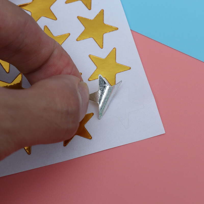 1 buah stiker bintang lima-sudut untuk anak-anak alat tulis siswa Dekorasi buku tempel amplop hadiah stiker album Scrapbook
