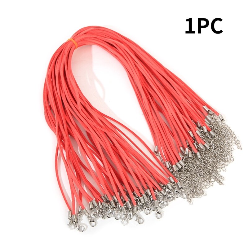 Y1UB Velvets Cord Chain Lobster Clasp String Cord DIY Suedes Rope for Mens Womens