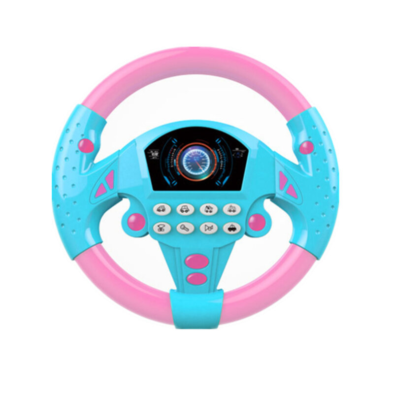 with Eletric Simulation Steering Wheel Toy Light Sound Baby Kids Musical Educational Copilot Stroller Steering Wheel Vocal Toys