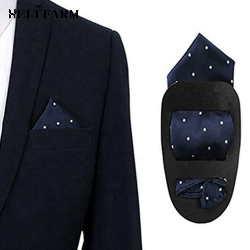 Fashion Pocket Square Holder Handkerchief Keeper Organizer Man Prefolded Handkerchiefs For Men Gentlemen Suit Wearing Accessory
